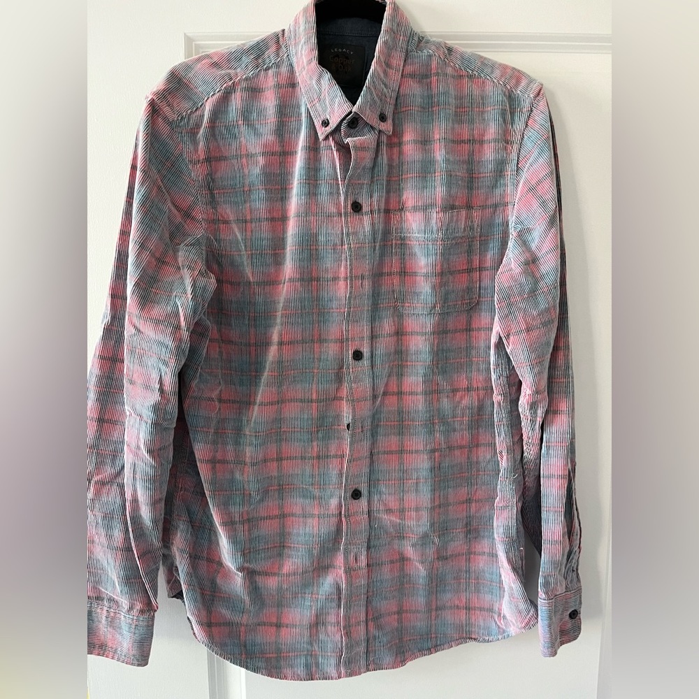Mens copper and oak textured flannel